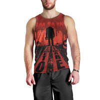 Halloween Nightmare Men Tank Top Pumpkin-faced Jack O Lantern With a Scary Smile Blood Vibe - Wonder Print Shop