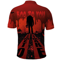 Halloween Nightmare Polo Shirt Pumpkin-faced Jack O Lantern With a Scary Smile Blood Vibe - Wonder Print Shop