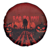 Halloween Nightmare Spare Tire Cover Pumpkin-faced Jack O Lantern With a Scary Smile Blood Vibe - Wonder Print Shop