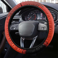Halloween Nightmare Steering Wheel Cover Pumpkin-faced Jack O Lantern With a Scary Smile Blood Vibe - Wonder Print Shop