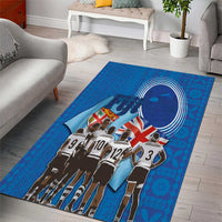 Fiji Rugby Sevens Area Rug Commemorate Gold Medal - Rio de Janeiro 2016 - Wonder Print Shop