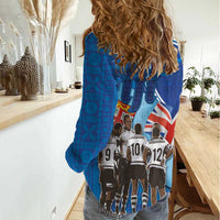 Fiji Rugby Sevens Women Casual Shirt Commemorate Gold Medal - Rio de Janeiro 2016 - Wonder Print Shop