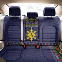 Philippines Merry Christmas Back Car Seat Cover Maligayang Pasko with Parol and Xmas Pattern Barong Style - Wonder Print Shop