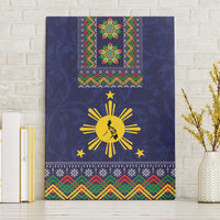Philippines Merry Christmas Canvas Wall Art Maligayang Pasko with Parol and Xmas Pattern Barong Style - Wonder Print Shop