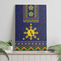 Philippines Merry Christmas Canvas Wall Art Maligayang Pasko with Parol and Xmas Pattern Barong Style - Wonder Print Shop