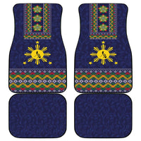 Philippines Merry Christmas Car Mats Maligayang Pasko with Parol and Xmas Pattern Barong Style - Wonder Print Shop