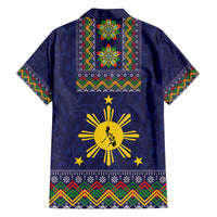 Philippines Merry Christmas Family Matching Off The Shoulder Long Sleeve Dress and Hawaiian Shirt Maligayang Pasko with Parol and Xmas Pattern Barong Style - Wonder Print Shop