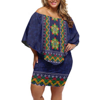 Philippines Merry Christmas Family Matching Off Shoulder Short Dress and Hawaiian Shirt Maligayang Pasko with Parol and Xmas Pattern Barong Style - Wonder Print Shop