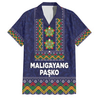Philippines Merry Christmas Family Matching Short Sleeve Bodycon Dress and Hawaiian Shirt Maligayang Pasko with Parol and Xmas Pattern Barong Style - Wonder Print Shop