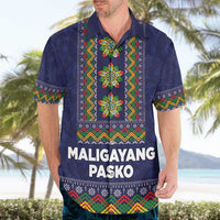 Philippines Merry Christmas Hawaiian Shirt Maligayang Pasko with Parol and Xmas Pattern Barong Style - Wonder Print Shop