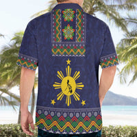Philippines Merry Christmas Hawaiian Shirt Maligayang Pasko with Parol and Xmas Pattern Barong Style - Wonder Print Shop