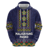 Philippines Merry Christmas Hoodie Maligayang Pasko with Parol and Xmas Pattern Barong Style - Wonder Print Shop