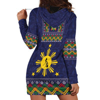Philippines Merry Christmas Hoodie Dress Maligayang Pasko with Parol and Xmas Pattern Barong Style - Wonder Print Shop