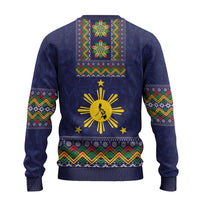 Philippines Merry Christmas Ugly Christmas Sweater Maligayang Pasko with Parol and Xmas Pattern Barong Style - Wonder Print Shop