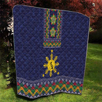 Philippines Merry Christmas Quilt Maligayang Pasko with Parol and Xmas Pattern Barong Style - Wonder Print Shop