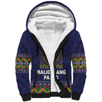 Philippines Merry Christmas Sherpa Hoodie Maligayang Pasko with Parol and Xmas Pattern Barong Style - Wonder Print Shop