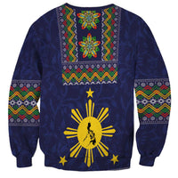 Philippines Merry Christmas Sweatshirt Maligayang Pasko with Parol and Xmas Pattern Barong Style - Wonder Print Shop