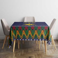 Philippines Merry Christmas Tablecloth Maligayang Pasko with Parol and Xmas Pattern Barong Style - Wonder Print Shop