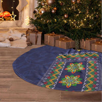 Philippines Merry Christmas Tree Skirt Maligayang Pasko with Parol and Xmas Pattern Barong Style - Wonder Print Shop