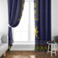 Philippines Merry Christmas Window Curtain Maligayang Pasko with Parol and Xmas Pattern Barong Style - Wonder Print Shop