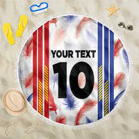 Custom Philippines Champions Football Jersey Beach Blanket - Wonder Print Shop