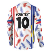 Custom Philippines Champions Football Jersey Button Sweatshirt - Wonder Print Shop