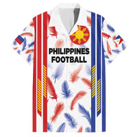 Custom Philippines Champions Football Jersey Family Matching Off The Shoulder Long Sleeve Dress and Hawaiian Shirt - Wonder Print Shop