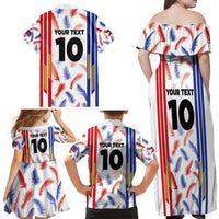 Custom Philippines Champions Football Jersey Family Matching Off Shoulder Maxi Dress and Hawaiian Shirt - Wonder Print Shop