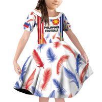 Custom Philippines Champions Football Jersey Family Matching Off Shoulder Short Dress and Hawaiian Shirt - Wonder Print Shop