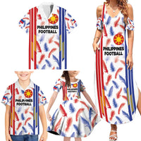 Custom Philippines Champions Football Jersey Family Matching Summer Maxi Dress and Hawaiian Shirt - Wonder Print Shop