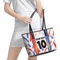 Custom Philippines Champions Football Jersey Leather Tote Bag - Wonder Print Shop