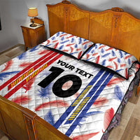 Custom Philippines Champions Football Jersey Quilt Bed Set - Wonder Print Shop