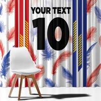 Custom Philippines Champions Football Jersey Window Curtain - Wonder Print Shop