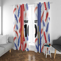 Custom Philippines Champions Football Jersey Window Curtain - Wonder Print Shop