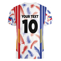 Custom Philippines Champions Football Jersey Women V-Neck T-Shirt - Wonder Print Shop