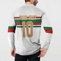 Custom Morocco Football Button Sweatshirt The Roar of Atlas Lions - Wonder Print Shop
