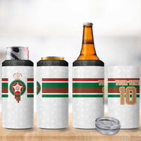 Custom Morocco Football 4 in 1 Can Cooler Tumbler The Roar of Atlas Lions - Wonder Print Shop