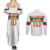 Custom Morocco Football Couples Matching Summer Maxi Dress and Long Sleeve Button Shirt The Roar of Atlas Lions - Wonder Print Shop