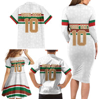 Custom Morocco Football Family Matching Long Sleeve Bodycon Dress and Hawaiian Shirt The Roar of Atlas Lions - Wonder Print Shop