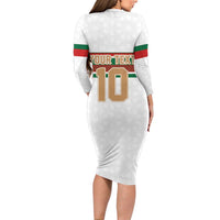 Custom Morocco Football Family Matching Long Sleeve Bodycon Dress and Hawaiian Shirt The Roar of Atlas Lions - Wonder Print Shop