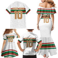 Custom Morocco Football Family Matching Mermaid Dress and Hawaiian Shirt The Roar of Atlas Lions - Wonder Print Shop