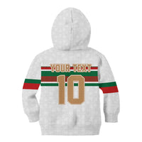Custom Morocco Football Kid Hoodie The Roar of Atlas Lions - Wonder Print Shop
