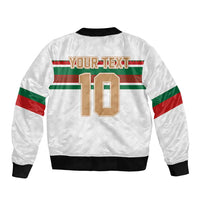 Custom Morocco Football Sleeve Zip Bomber Jacket The Roar of Atlas Lions - Wonder Print Shop