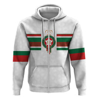 Custom Morocco Football Zip Hoodie The Roar of Atlas Lions - Wonder Print Shop