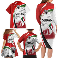 Sudan Independence Day Family Matching Long Sleeve Bodycon Dress and Hawaiian Shirt Victory is Ours - Soldiers of the Homeland - Wonder Print Shop