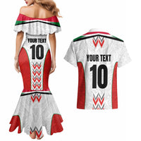 Custom Sudan Football Couples Matching Mermaid Dress and Hawaiian Shirt Falcons of Jediane - Wings of Victory - Wonder Print Shop