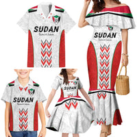 Custom Sudan Football Family Matching Mermaid Dress and Hawaiian Shirt Falcons of Jediane - Wings of Victory - Wonder Print Shop
