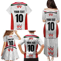 Custom Sudan Football Family Matching Puletasi and Hawaiian Shirt Falcons of Jediane - Wings of Victory - Wonder Print Shop