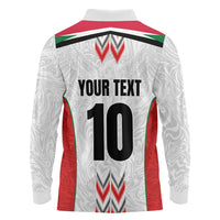 Custom Sudan Football Long Sleeve Polo Shirt Falcons of Jediane - Wings of Victory - Wonder Print Shop