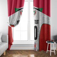 Custom Sudan Football Window Curtain Falcons of Jediane - Wings of Victory - Wonder Print Shop